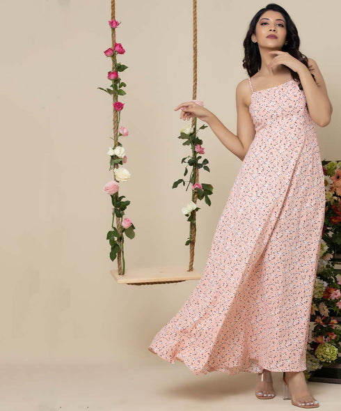 Vintage Floral Bustier French Maxi